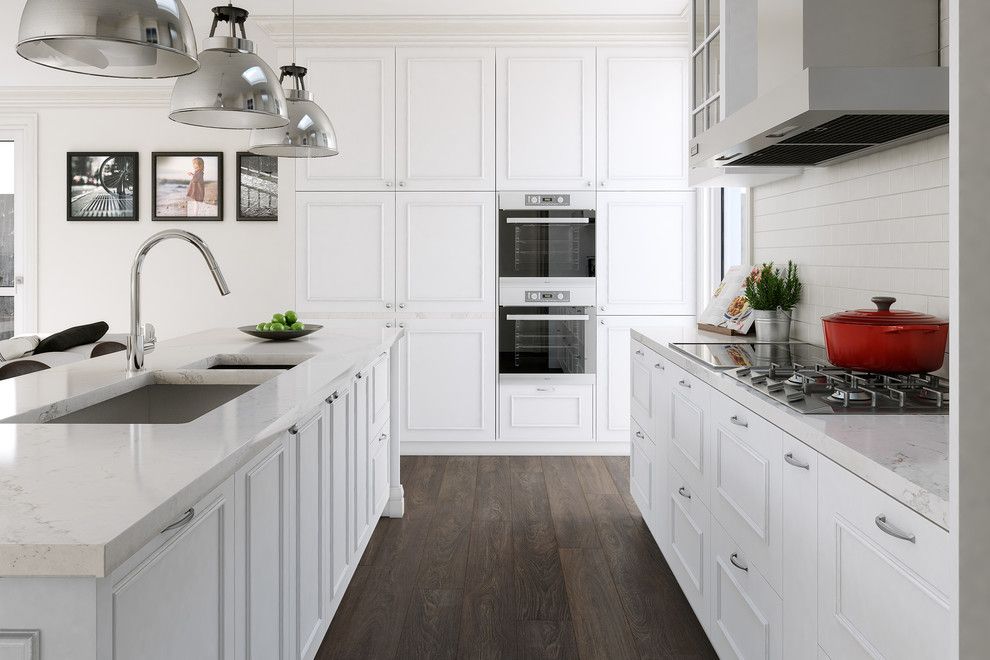 Chelsea Plank Flooring for a Victorian Kitchen with a Architects Melbourne and Aberfeldie Project by Destination Living