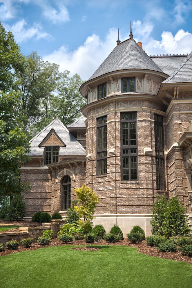 Cherokee Brick for a Traditional Exterior with a Brick Wall and Exterior, Private Residence at the Ledges by Matheny Goldmon Architects