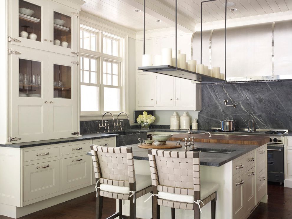 Chicago Faucet Shoppe for a Transitional Kitchen with a Two Bridge Faucets and Private Residence, Lake Geneva, Wi by John Myefski