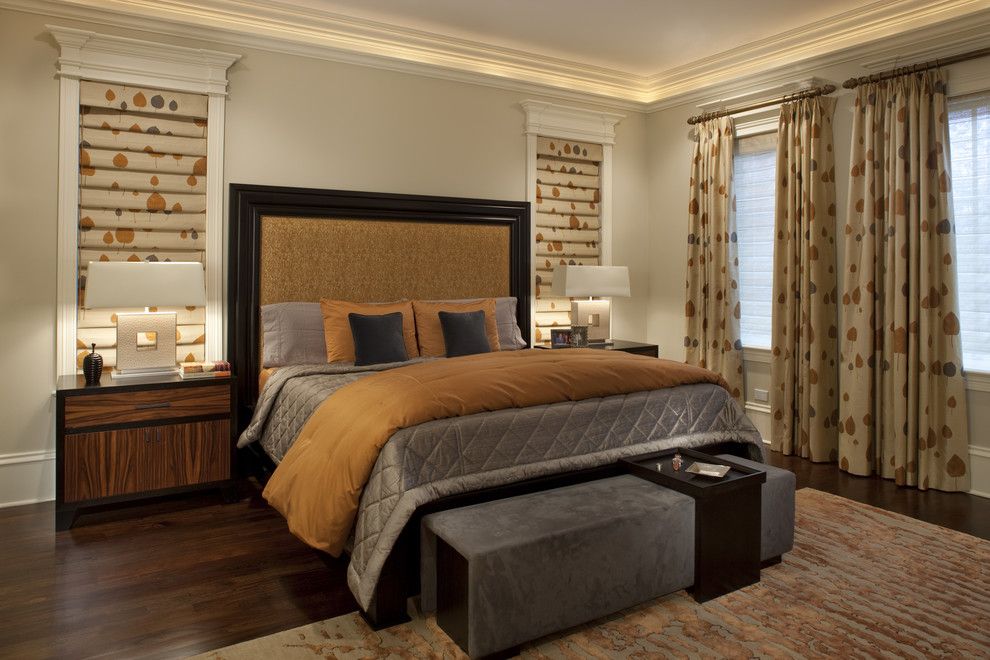 Chicago Points of Interest for a Contemporary Bedroom with a Upholstered Headboard and Kenmore Master Bedroom a by Michael Abrams Limited