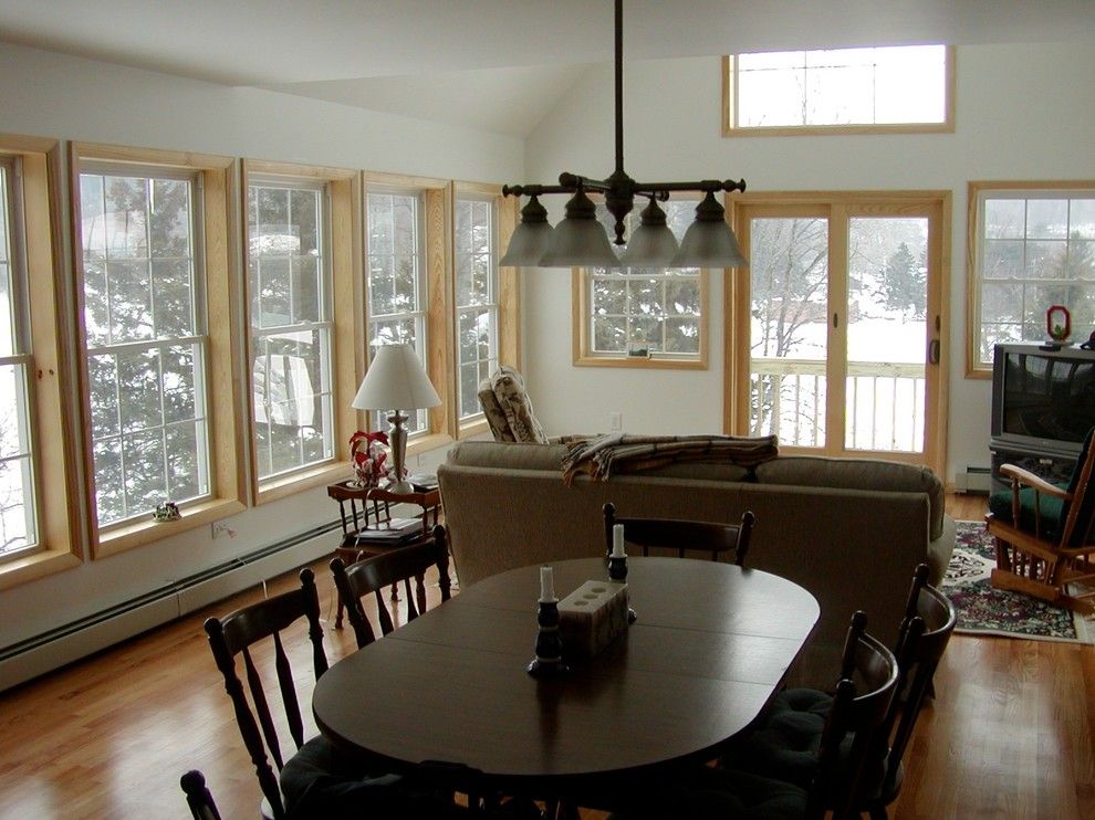 Chippewa Ranch Camp for a Traditional Dining Room with a Family Room and Brunswick Town Lake by M. Besse Architect, Pllc