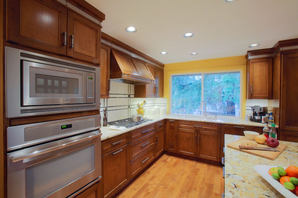 Chown Hardware for a Traditional Kitchen with a Custom Hood and Kitchen Remodel by Deb Seeley Designs Llc