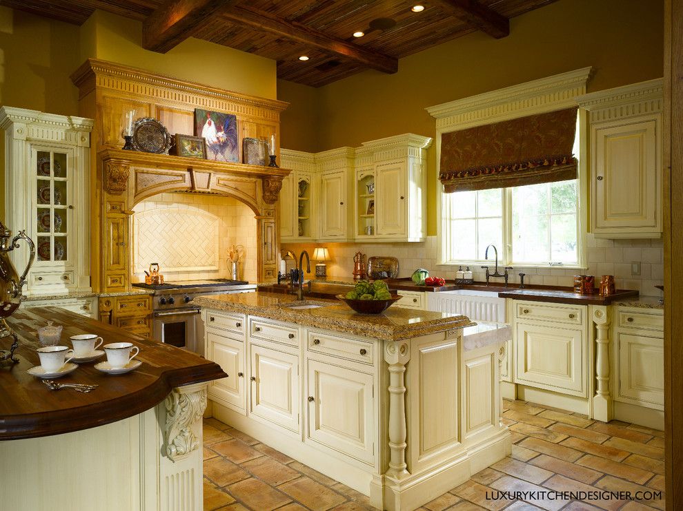 Clive Christian Kitchen for a Traditional Kitchen with a Traditional and Clive Christian Kitchen in Antique French Oak & Cream by Hungeling Design, Llc