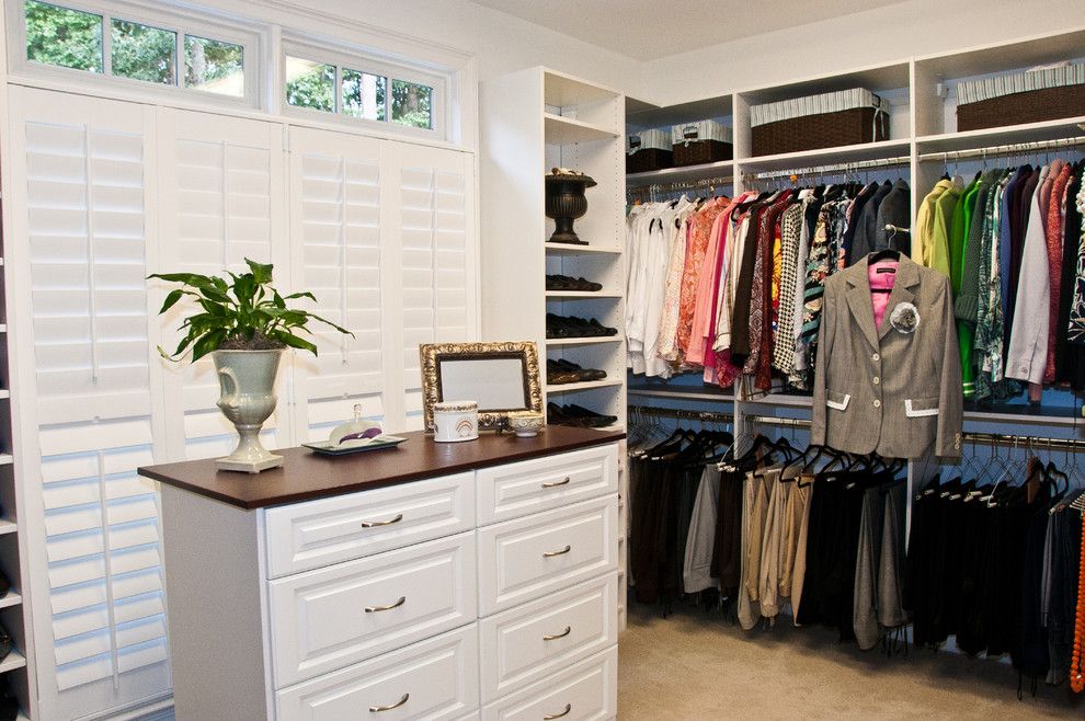 Closet Rod Height for a Traditional Closet with a Custom Closets and Custom Closets by Louisiana Custom Closets