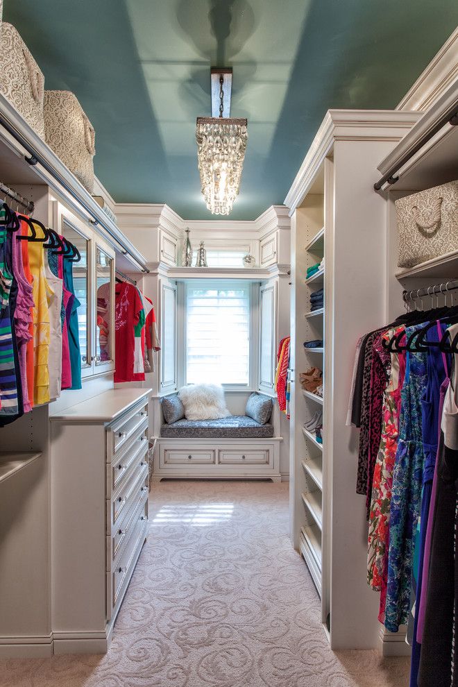 Closet Rod Height for a Traditional Closet with a Dream Closet and French Country European Style Home by M.j. Whelan Construction