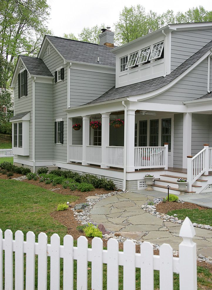 Cobblestone Wall for a Traditional Exterior with a Exterior and Exterior Porch and Walkway by Finecraft Contractors, Inc.