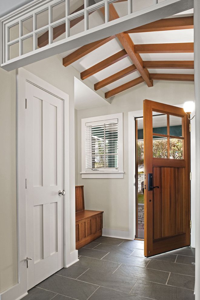 Codel Doors for a Rustic Entry with a Sustainability and Interior and Exterior Views by Tate + Burns Architects Llc