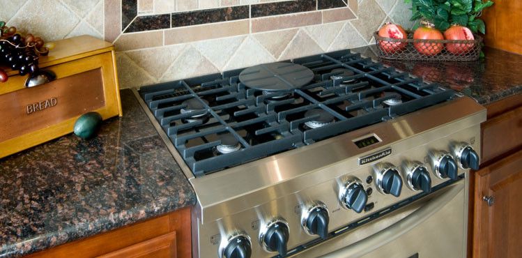 Coldspring Granite for a  Kitchen with a Brown Granite and Tile & Stone by Coldspring