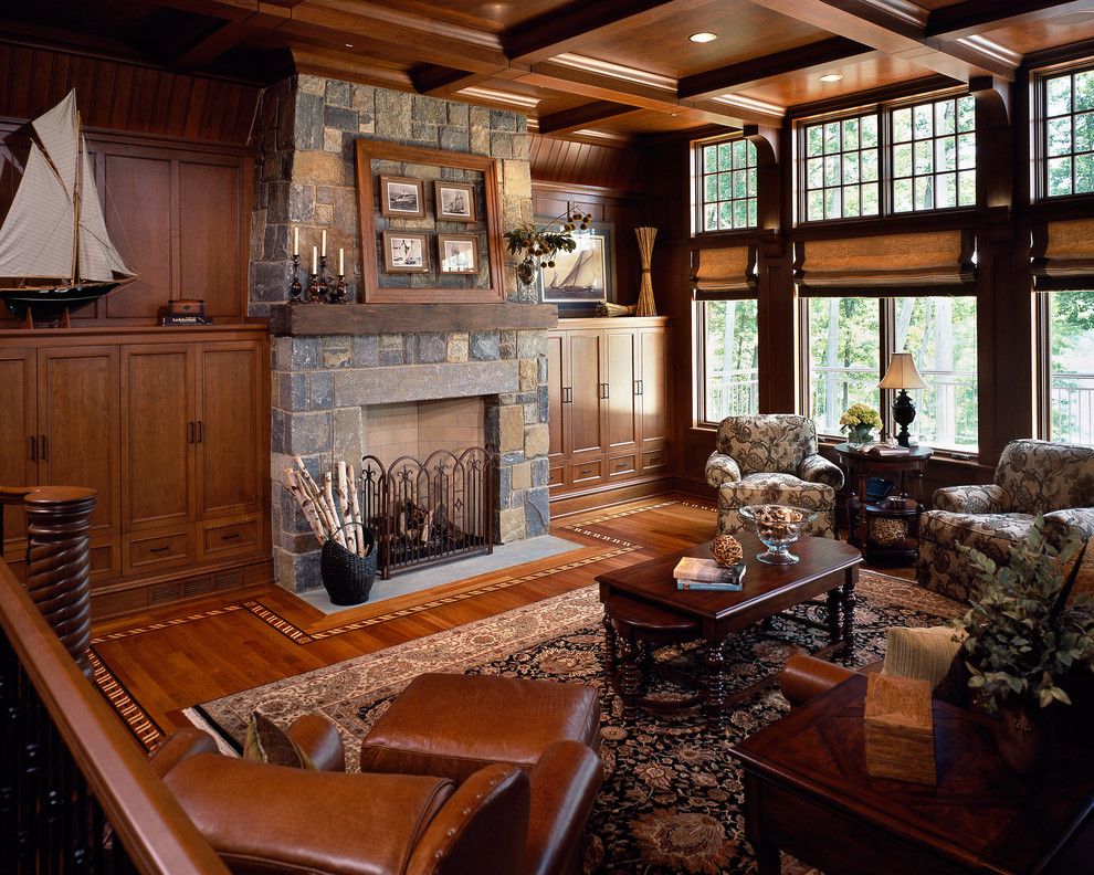 Coleman Furniture Reviews for a Traditional Living Room with a Traditional and Saratoga Lake House by Wallant Architect