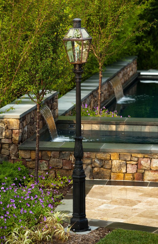 Colley Pools for a Contemporary Exterior with a Swimming Pool and Bevolo Gas and Electric Lights by Bevolo Gas and Electric Lights