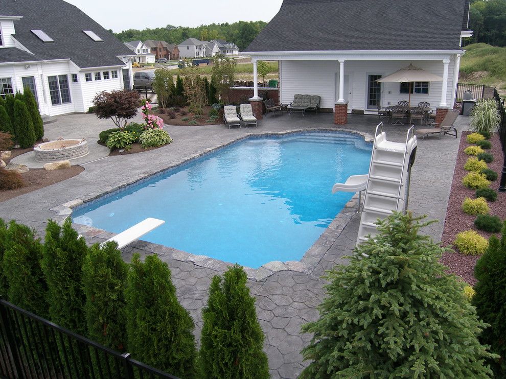 Colley Pools for a  Pool with a Pool House and Gunite Pools by Colley's Pools & Spas