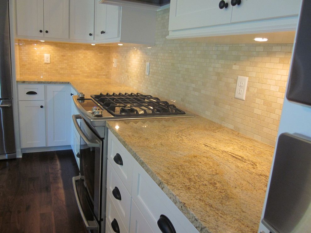 Colonial Cream Granite for a Traditional Kitchen with a Granite Granite Countertops and Building Concepts by Paramount Granite Company