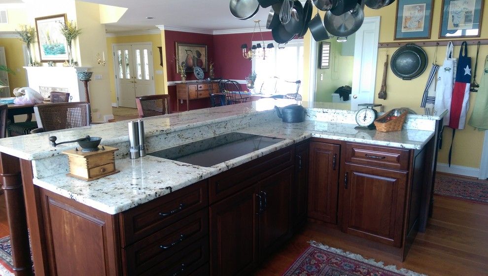 Colonial Gold Granite for a Mediterranean Spaces with a Colonial Gold Granite and Colonial Gold Granite Project by Granite Works Countertops