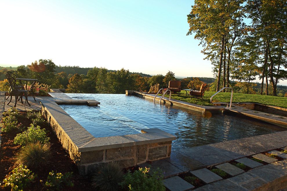 Concord Pools for a Contemporary Pool with a Negative Edge Pools and Vinyl Lined Negative Edge by Concord Pools & Spas