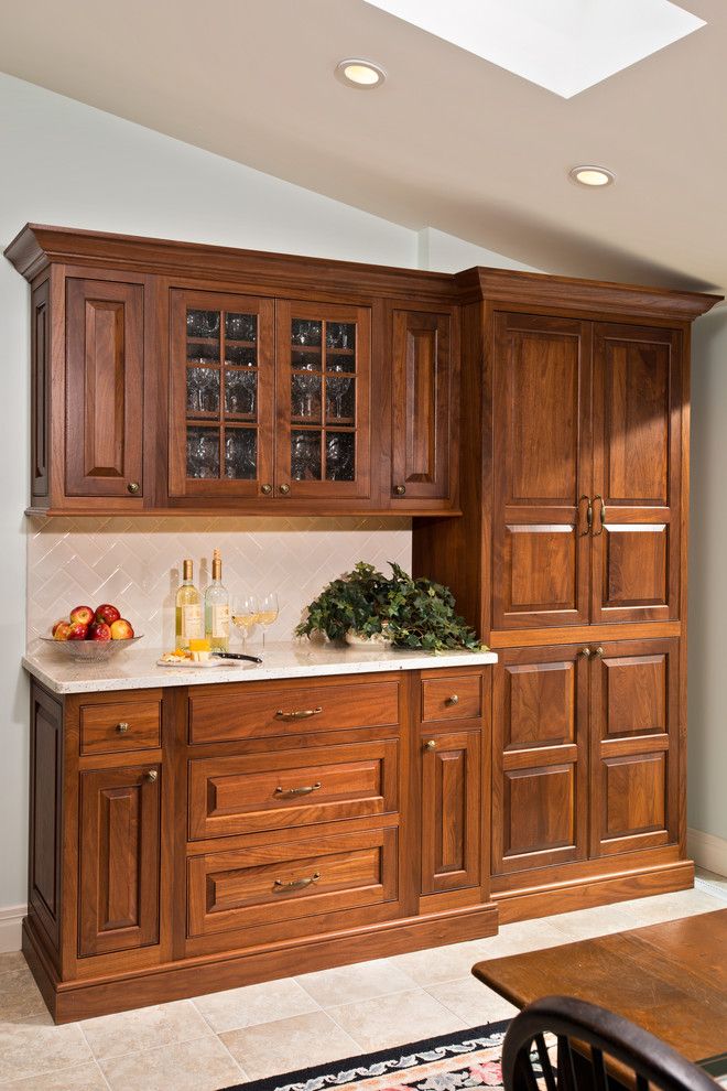 Concrete Countertop Solutions for a Traditional Spaces with a China Cabinet and Loudonville Ny Kitchen Remodel by Bellamy Construction