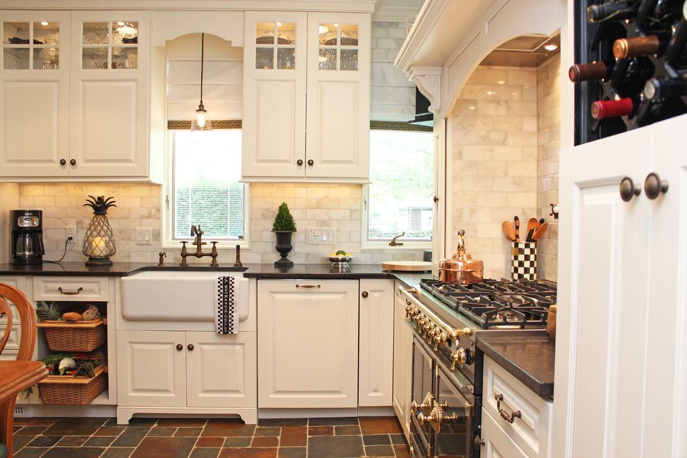 Conestoga Cabinets for a Traditional Kitchen with a Painted Cabinetry and Custom Cabinet Refacing, Maplewood, Nj by Robinwood Kitchens