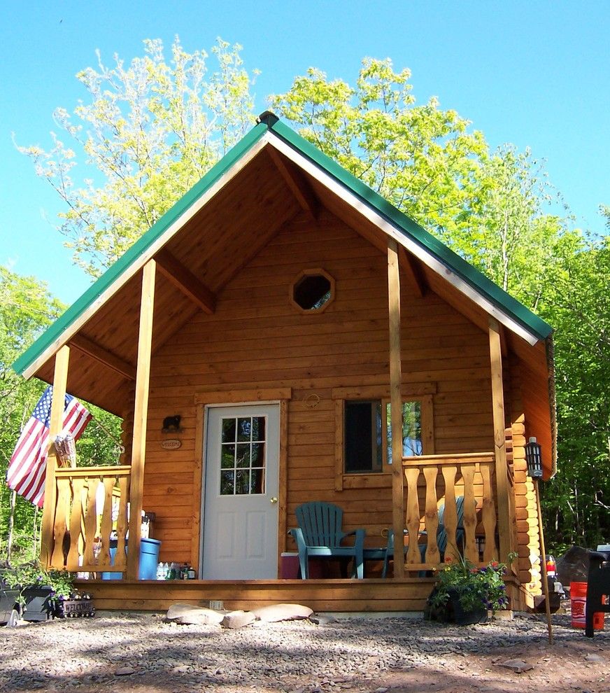 Conestoga Log Cabins for a Rustic Exterior with a Cabin and Outdoorsman 424 Sqf by Conestoga Log Cabins