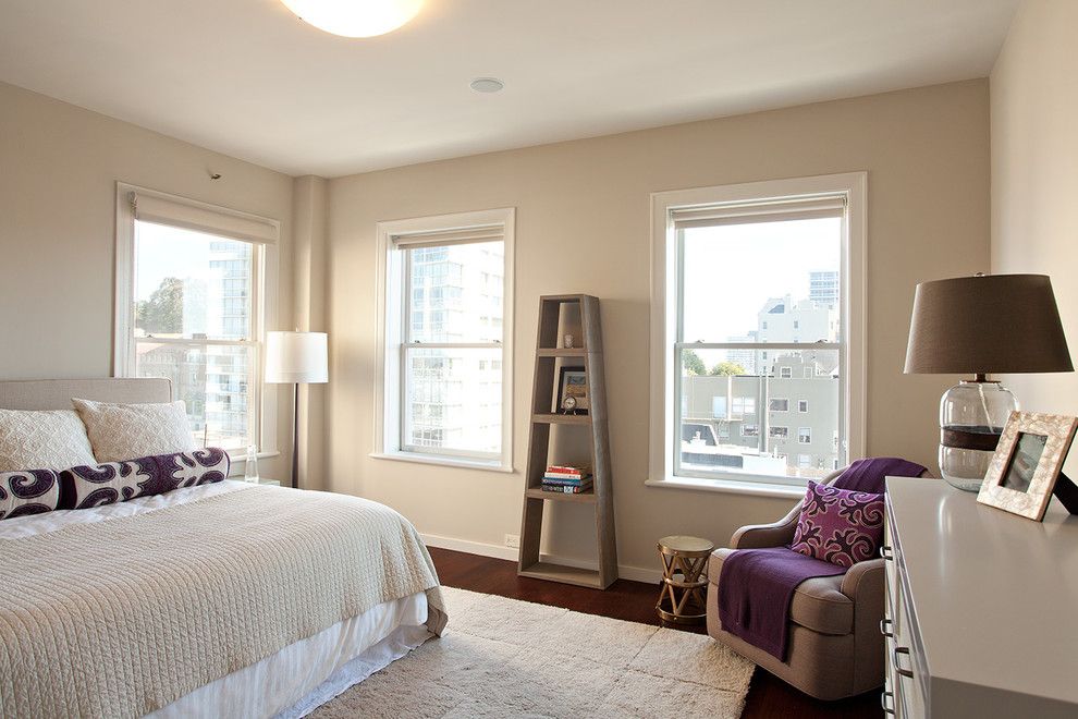 Contractors Wardrobe for a Contemporary Bedroom with a Double Hung Windows and Pac Heights Penthouse by Matarozzi Pelsinger Builders