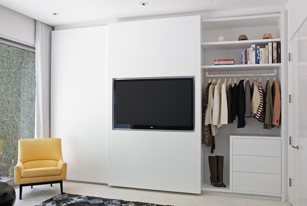 Contractors Wardrobe for a Contemporary Closet with a Contemporary and a Designer's Closet by Lisa Adams, La Closet Design