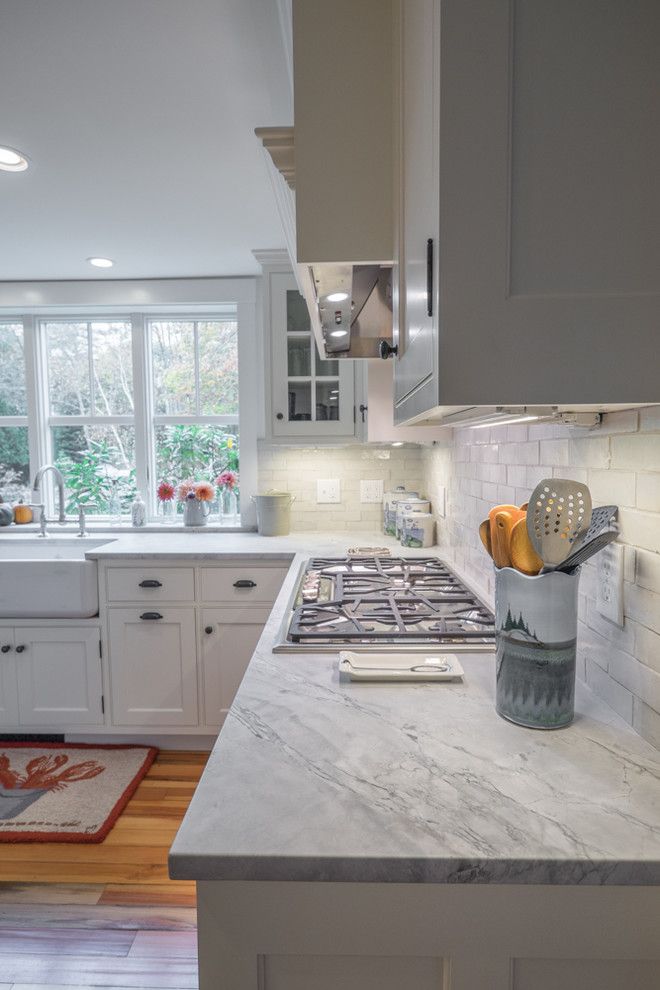 Corrados for a Traditional Kitchen with a Traditional and Southern Maine Kitchen by Joseph Corrado Photography