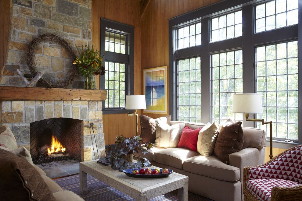 Cort Clearance Furniture for a Rustic Living Room with a Seating Area and Day Residence Interiors by Jeffrey Dungan Architects