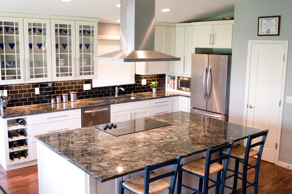 Cosmos Granite for a Eclectic Kitchen with a Cosmos Granite and Surrey Ridge Residence by Ak Interior Design
