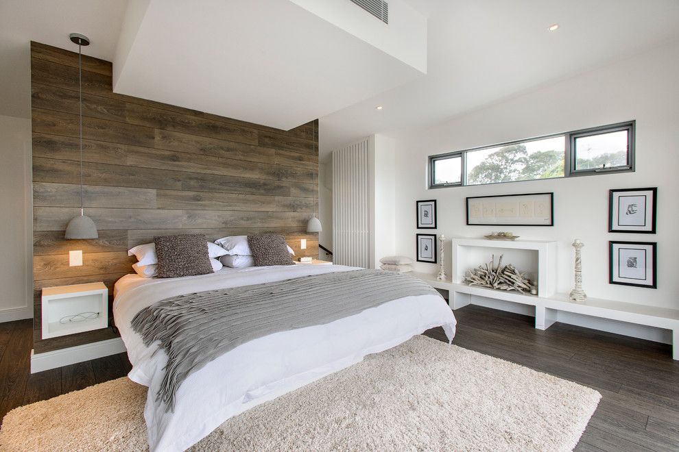 Cost to Refinish Hardwood Floors for a Contemporary Bedroom with a Built in Bench Seat and South Coogee   House by Capital Building