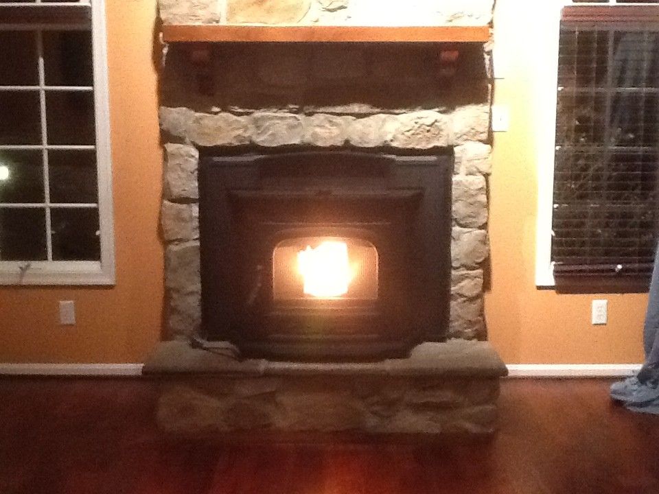 Courtland Hearth for a  Spaces with a Harman Pellet Insert and Finished Installs by Courtland Hearth & Hardware