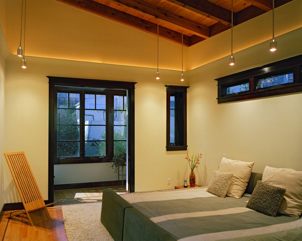 Coved Ceiling for a Contemporary Bedroom with a Sloped Ceiling and Douglass Street by Rossington Architecture