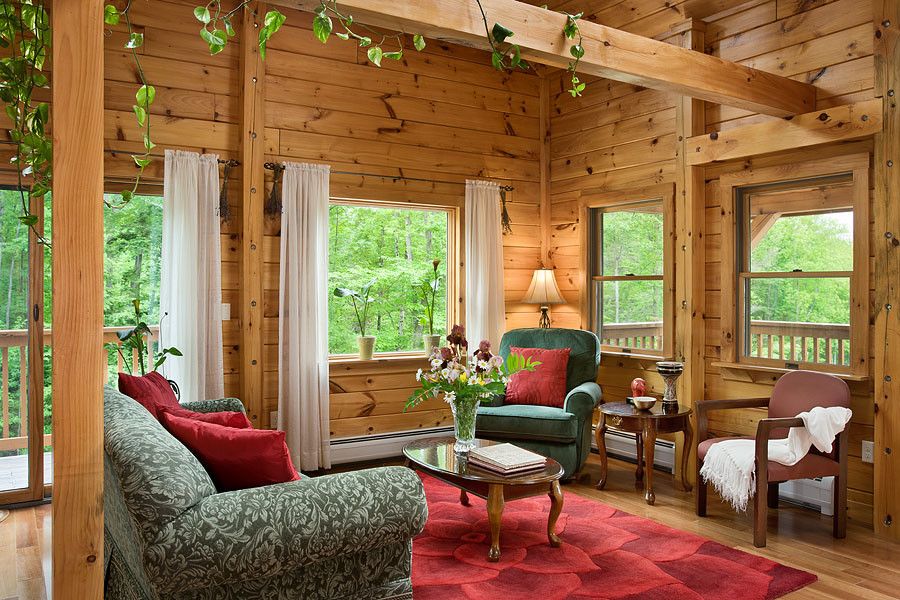 Coventry Log Homes for a  Living Room with a Log Cabin and Log Homes & Cabins   Coventry Log Homes   Custom Craftsman #2 by Coventry Log Homes