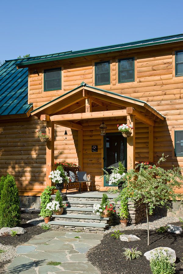 Coventry Log Homes for a Rustic Entry with a Log Cabin and Log Homes & Cabins   Coventry Log Homes   Custom Craftsman #3 by Coventry Log Homes