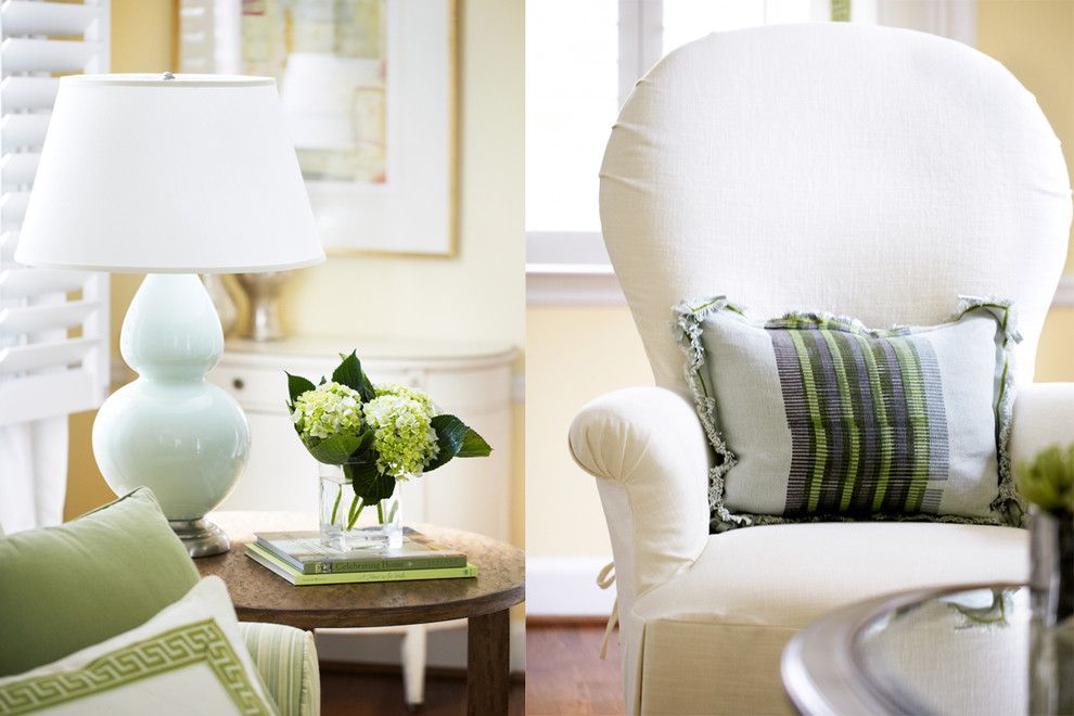 Cox Interiors for a Traditional Living Room with a Linen Chair and Family Home by Kara Cox Interiors