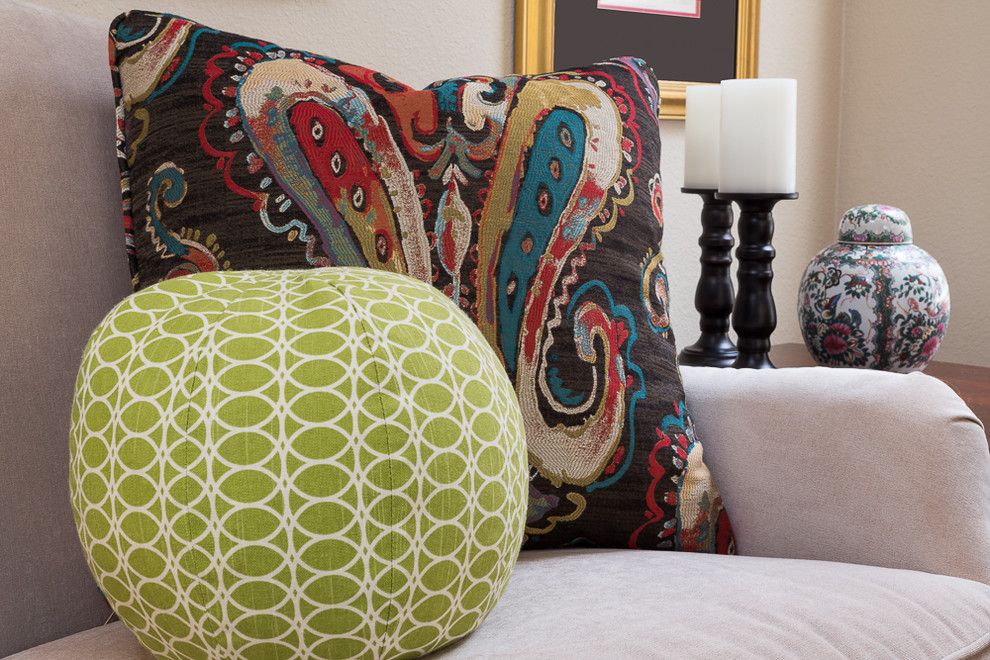 Craftmaster Furniture for a Eclectic Living Room with a Vintage Furniture and Modern Mixage Makeover by A.clore Interiors