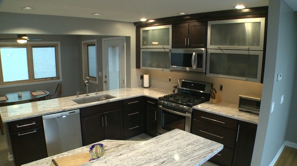 Crema Pearl Granite for a Contemporary Kitchen with a Stainless Steel and Jay M by Curtis Lumber Ballston Spa