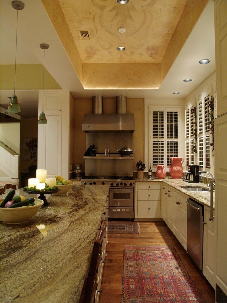 Crema Pearl Granite for a Traditional Kitchen with a Window Shutters and Pemberton Heights by Greg Logsdon