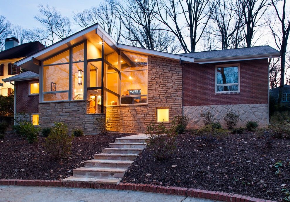 Crestview Doors for a Midcentury Exterior with a Open and Druid Hills Mid Century Modern by Renewal Design Build