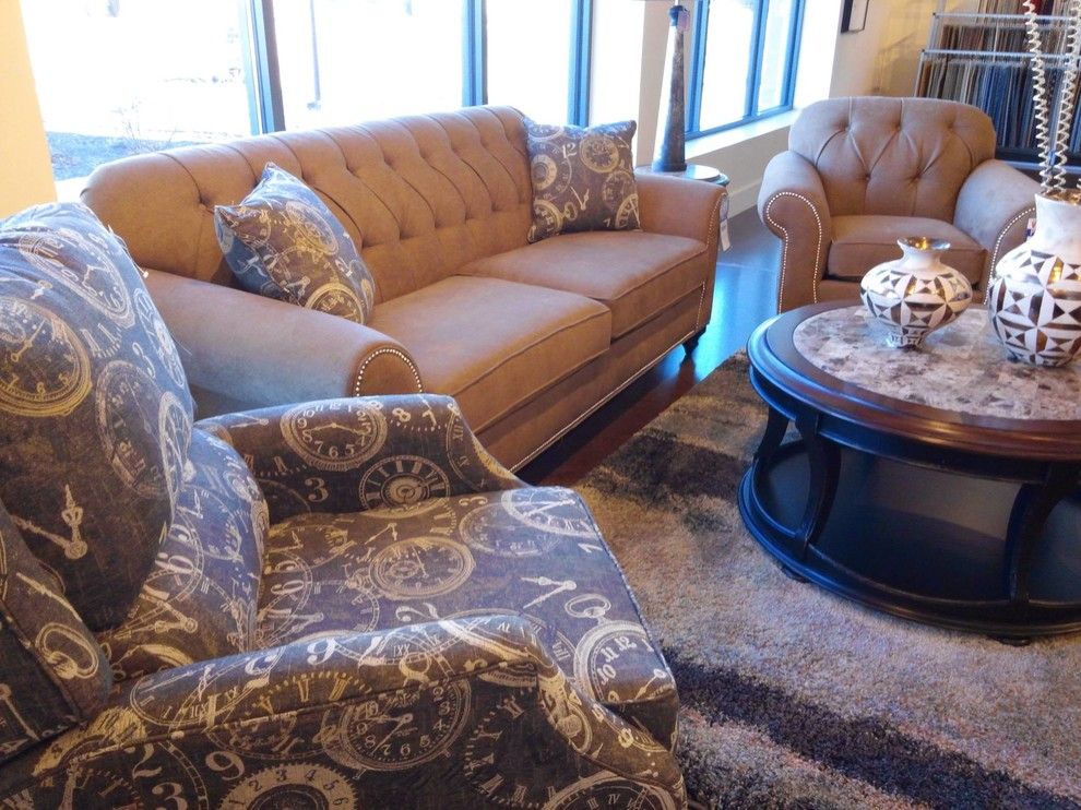 Crowley Furniture for a Transitional Family Room with a Round Coffee Table and Gallery by Crowley Furniture