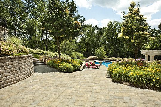 Cst Pavers for a Traditional Patio with a Pool Ideas and Paver Poolscape in New Jersey by Cst Pavers