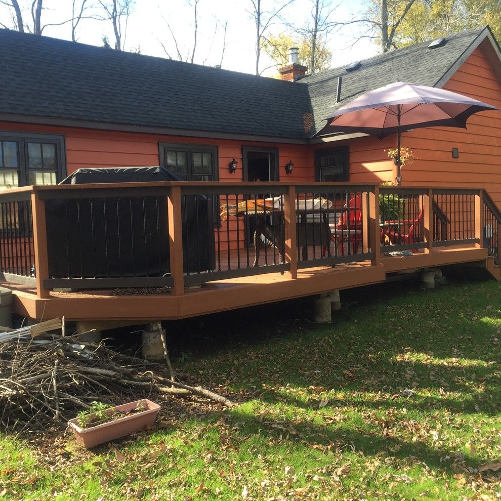 Curb Appeal Landscaping for a  Landscape with a Before Picture Removal of This Old Pressure Treated Deck and Pleasant Ave Ridgeway by Curb  Appeal Landscaping Inc.