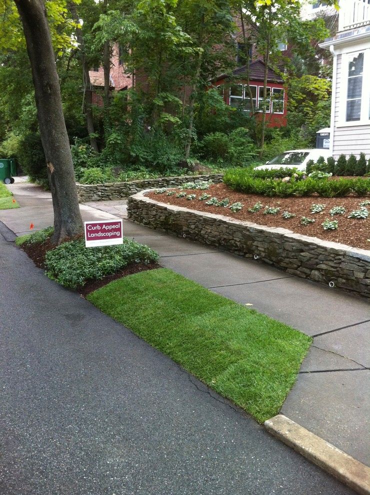 Curb Appeal Landscaping for a Traditional Landscape with a Landscape Project Chestnut Hill Ma and Chestnut Hill, Massachusetts by Curb Appeal Landscaping