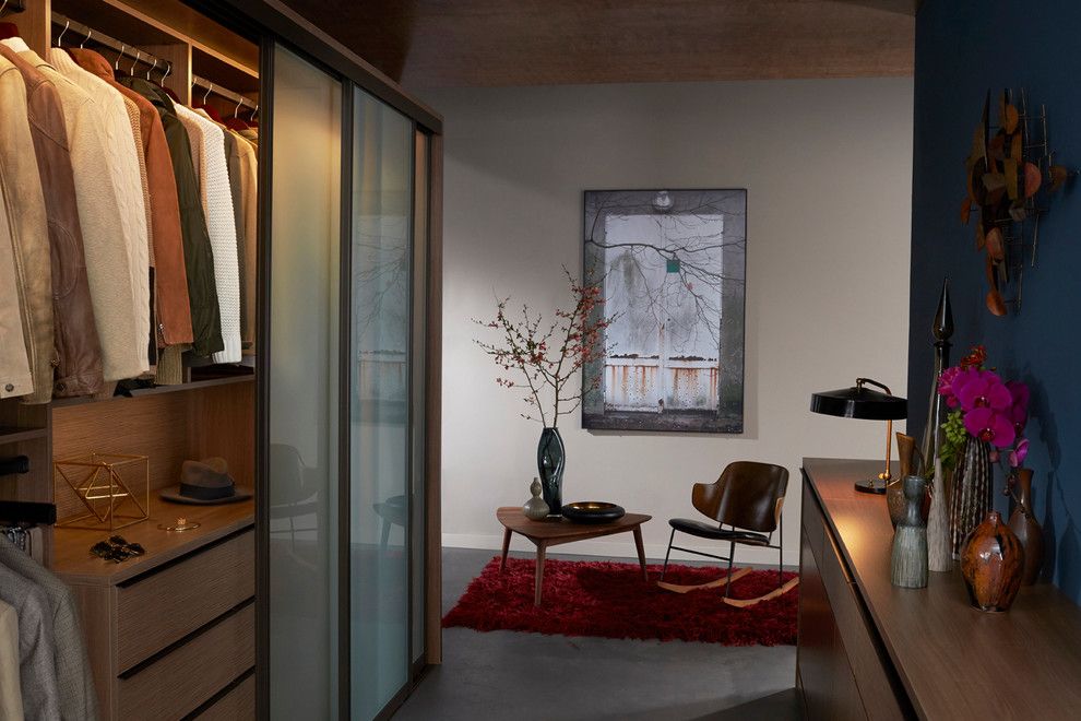 D Lawless Hardware for a Contemporary Bedroom with a Closet and California Closets by California Closets Hq