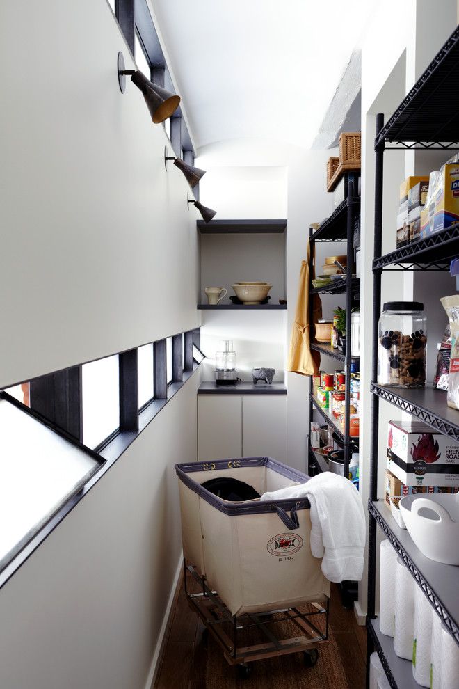 D Lawless Hardware for a Contemporary Kitchen with a Hamper and Hudson Loft, Nyc by Schappacherwhite Architecture D.p.c.