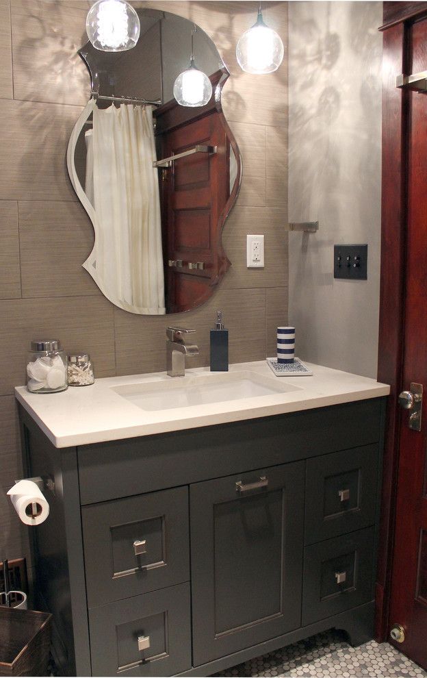 Daltile Denver for a Contemporary Bathroom with a Contemporary and Congress Park by Lauren Mikus