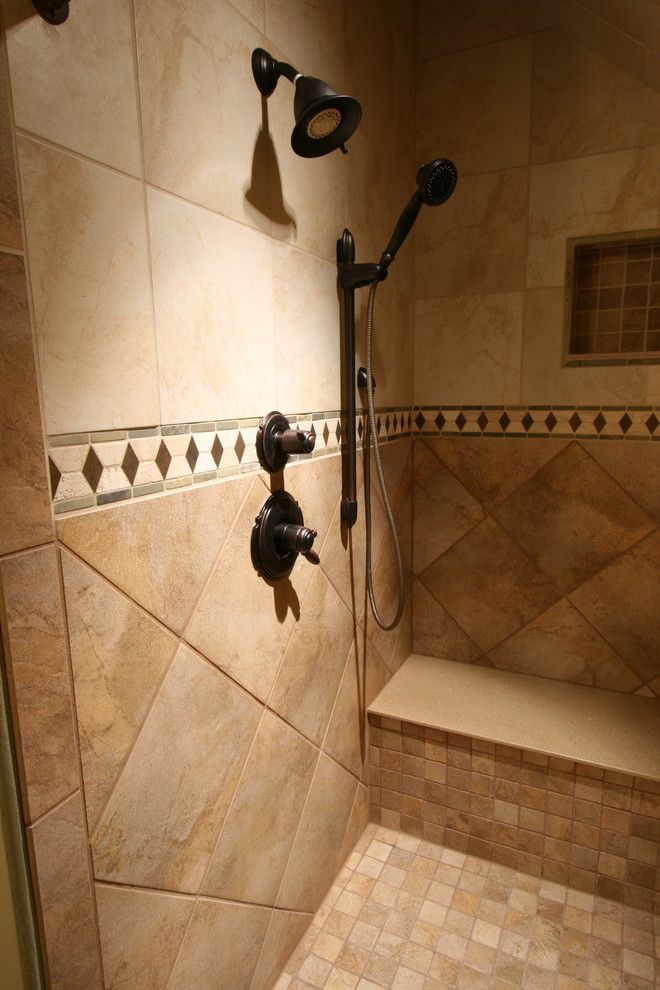 Daltile Denver for a Rustic Bathroom with a Bronze Hardware and Rural Custom Home by Abd Associates in Building + Design Ltd.