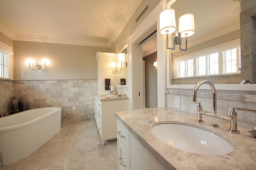 Daltile Seattle for a Contemporary Bathroom with a Built in Medicine Cabinets and Washington Park Residence by Richartz Studios, Inc.