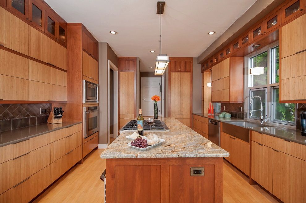 Daltile Seattle for a Contemporary Kitchen with a Granite and Bainbridge Island Kitchen by William & Wayne