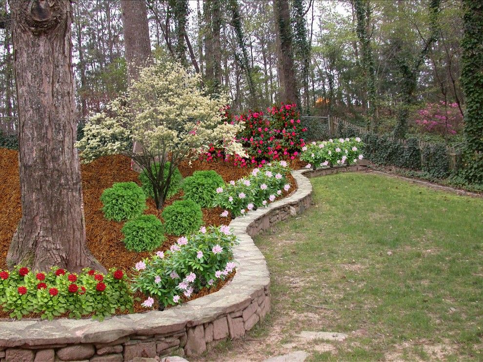 Danielle Fence for a Traditional Landscape with a Grass and Backyard Remake   Norcross by Georgian Landscape Design