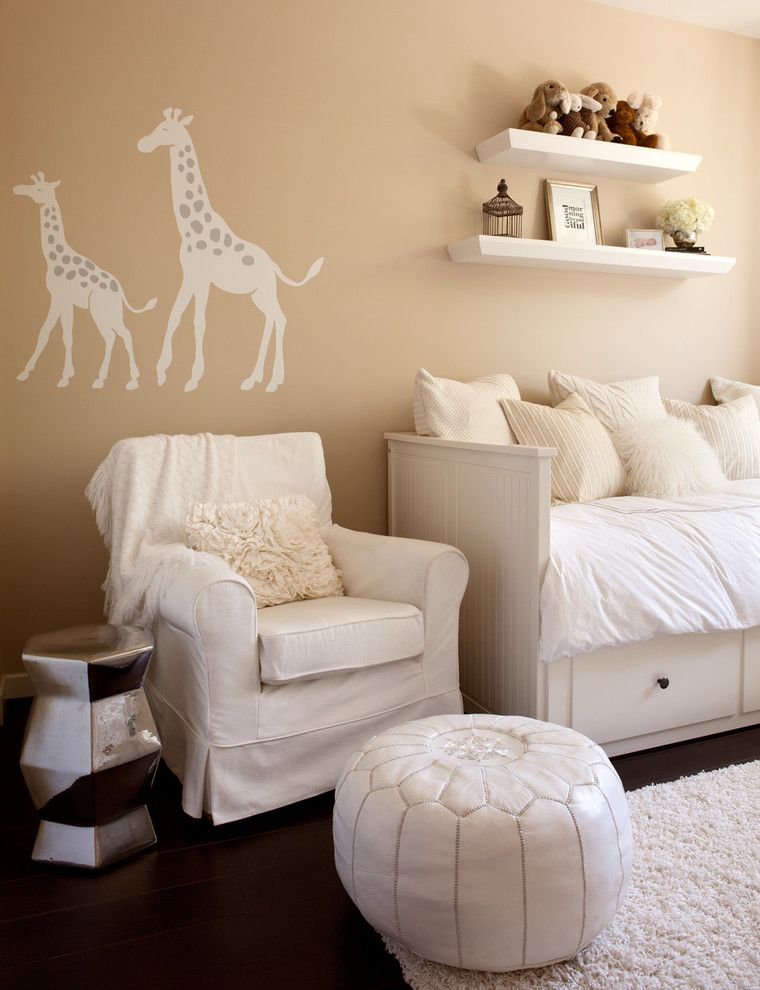 Dau Furniture for a Contemporary Nursery with a Tan Walls and Mission Bay Residence by Melanie Stewart Design