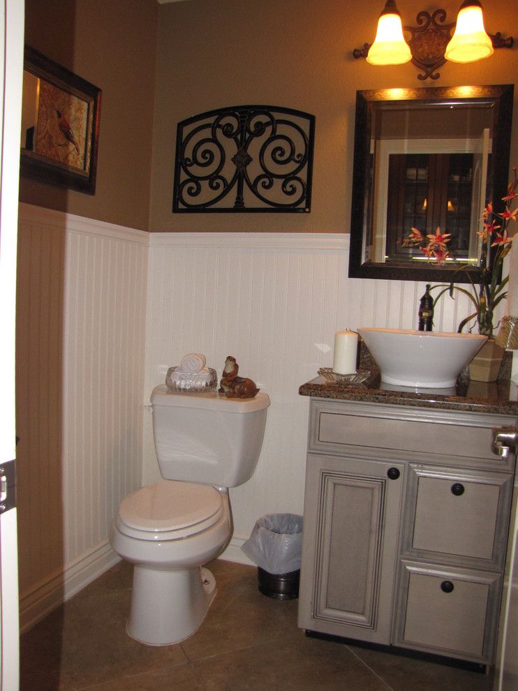 David Weekley Homes Houston for a Traditional Powder Room with a Traditional and Powder Room Remodel by Anysalazarinteriordesign.com