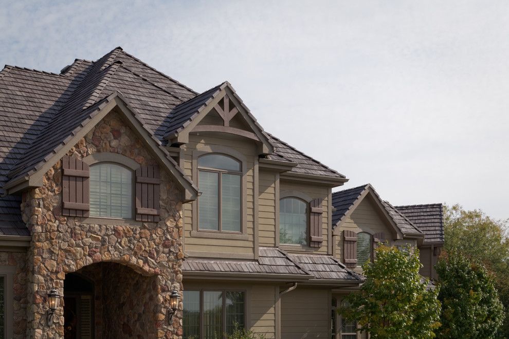 Davinci Roofscapes for a Rustic Exterior with a Shingle Roof and Davinci Roofscapes by Davinci Roofscapes